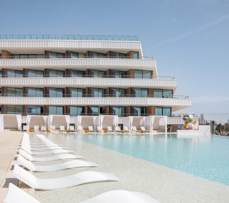 Hotel Review: The recently opened SLS Barcelona Exterior with Pool